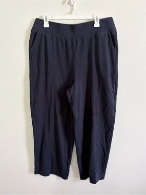 Pact Organic Cotton Wide Leg Sweatpants Size XL Navy Blue Pockets Causal Comfort